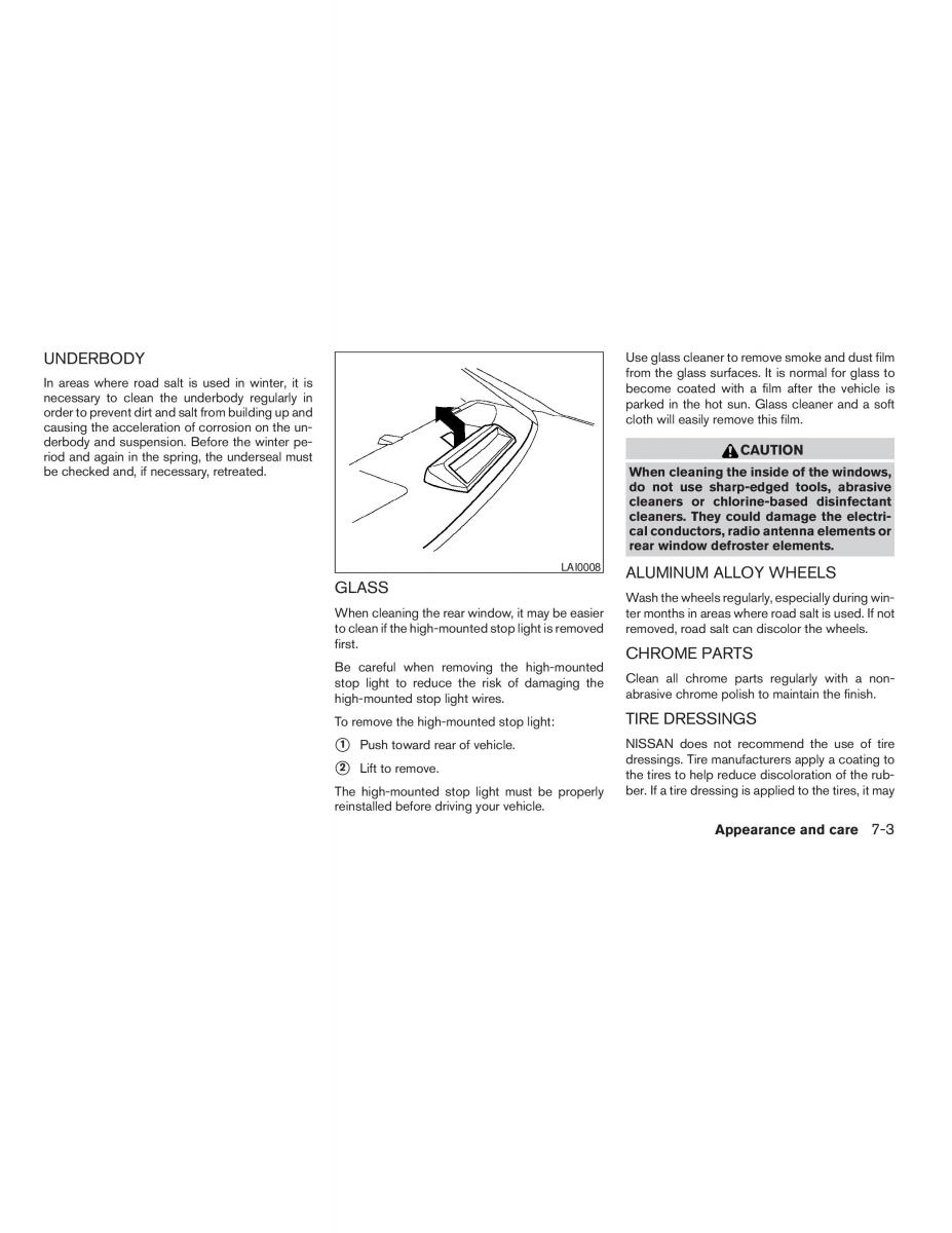 Nissan Maxima VI 6 A34 owners manual / page 227