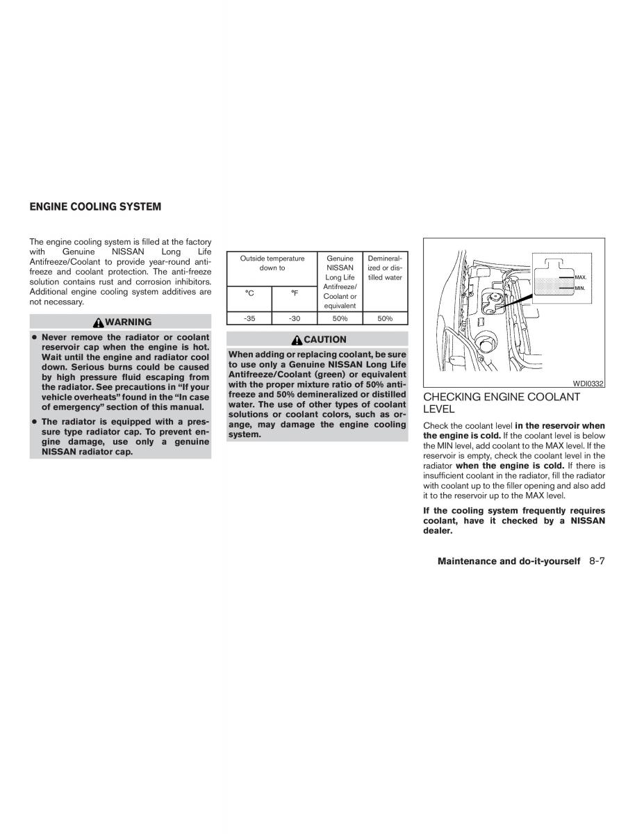 Nissan Maxima VI 6 A34 owners manual / page 237