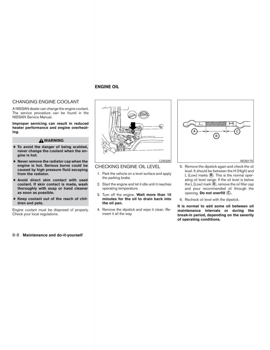 Nissan Maxima VI 6 A34 owners manual / page 238