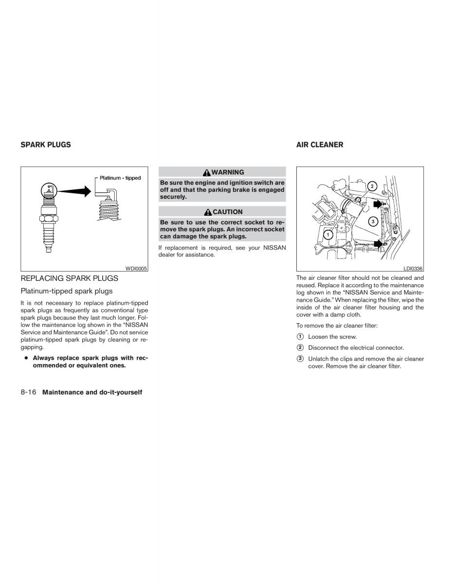 Nissan Maxima VI 6 A34 owners manual / page 246