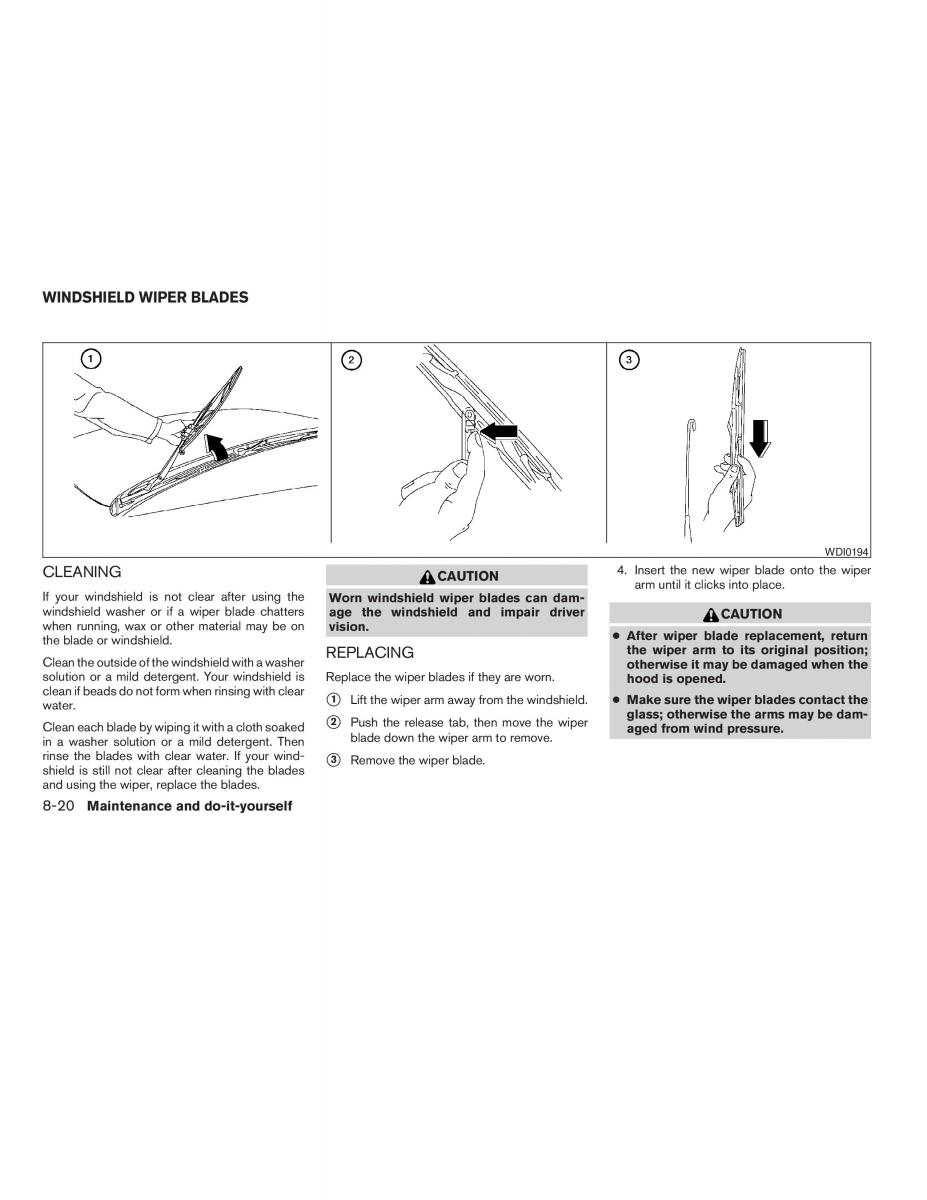 Nissan Maxima VI 6 A34 owners manual / page 250