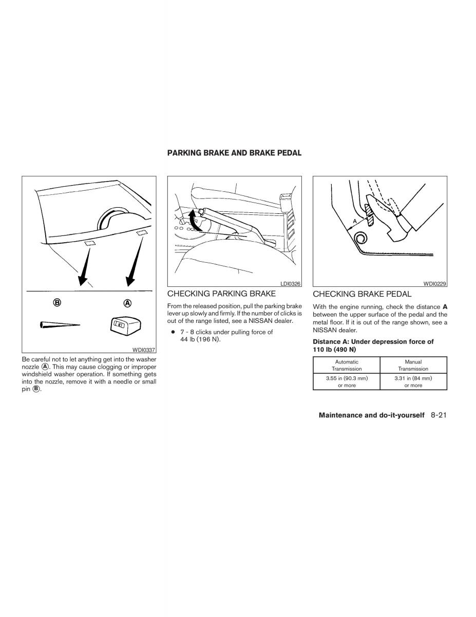 Nissan Maxima VI 6 A34 owners manual / page 251