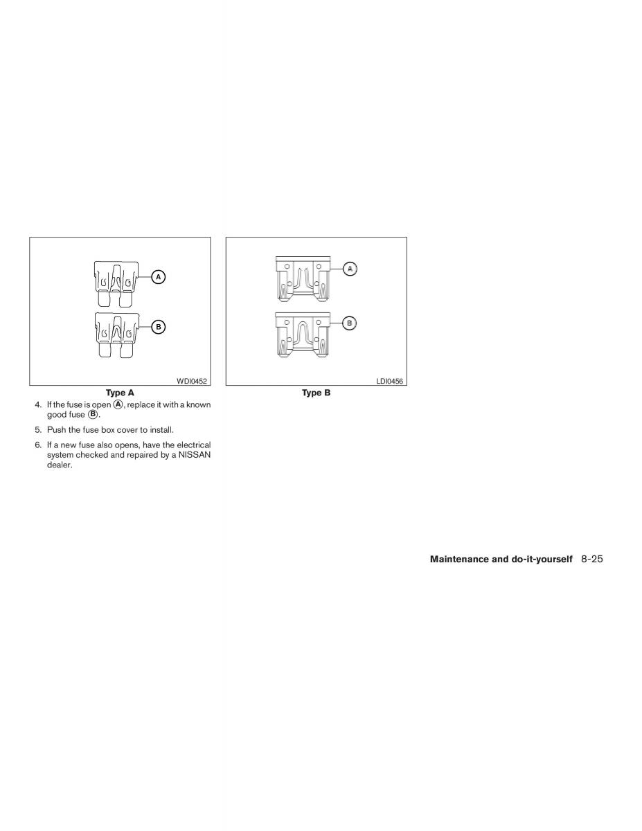 Nissan Maxima VI 6 A34 owners manual / page 255