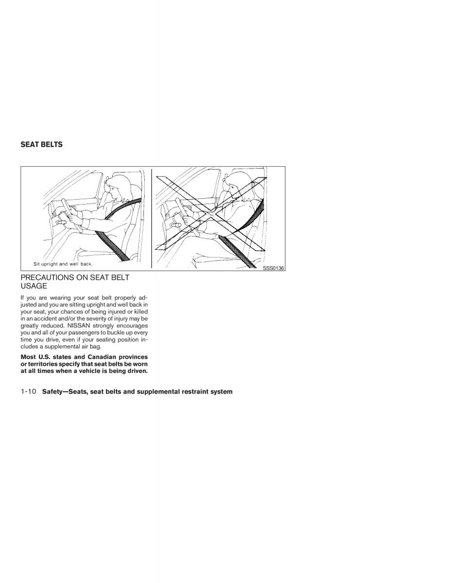 Nissan Maxima VI 6 A34 owners manual / page 26