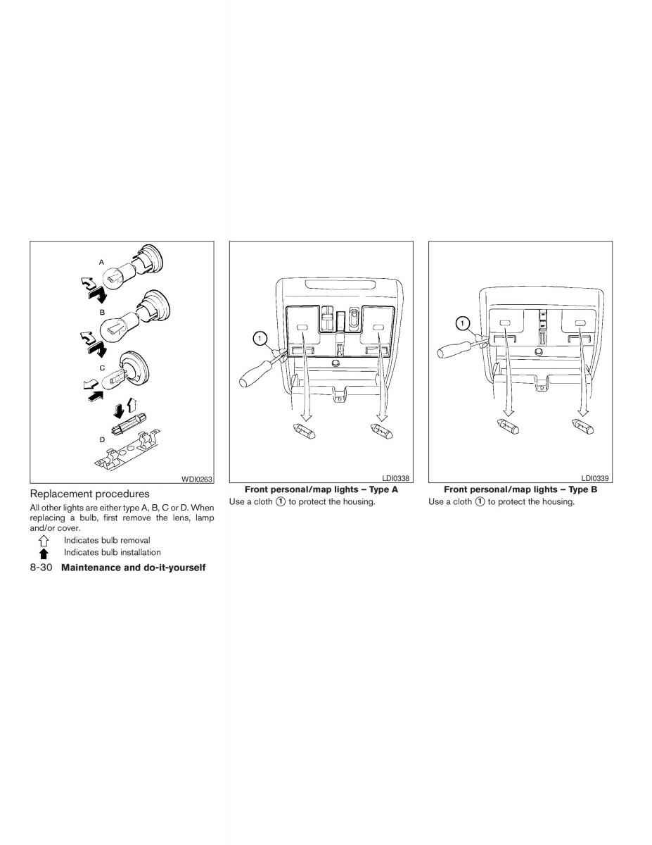 Nissan Maxima VI 6 A34 owners manual / page 260