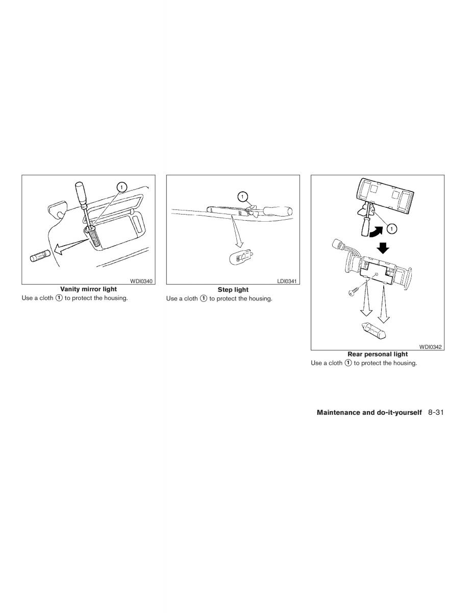 Nissan Maxima VI 6 A34 owners manual / page 261