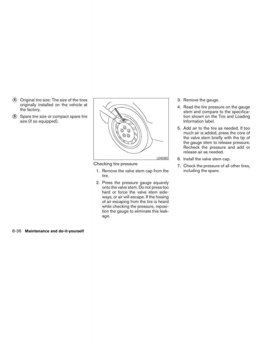 Nissan Maxima VI 6 A34 owners manual / page 266