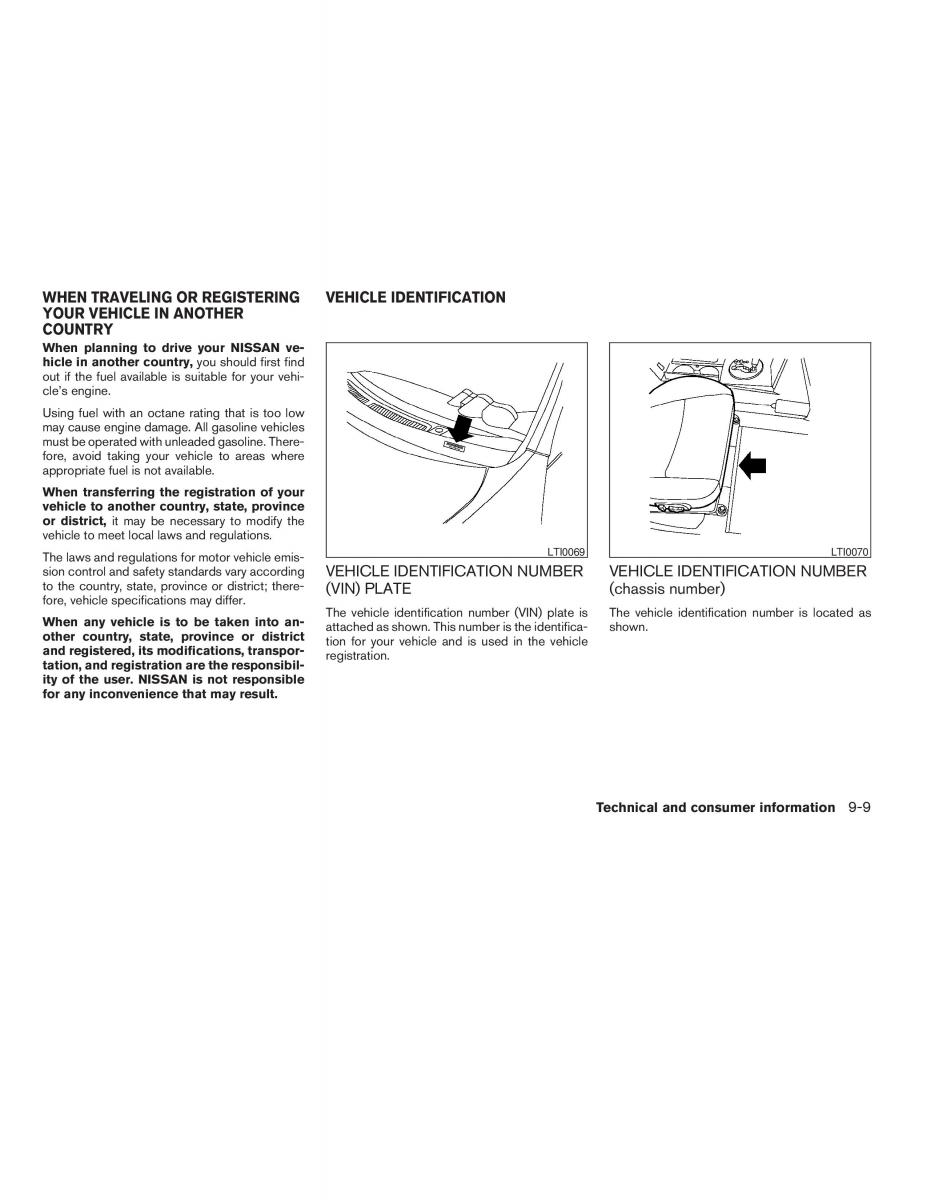 Nissan Maxima VI 6 A34 owners manual / page 283