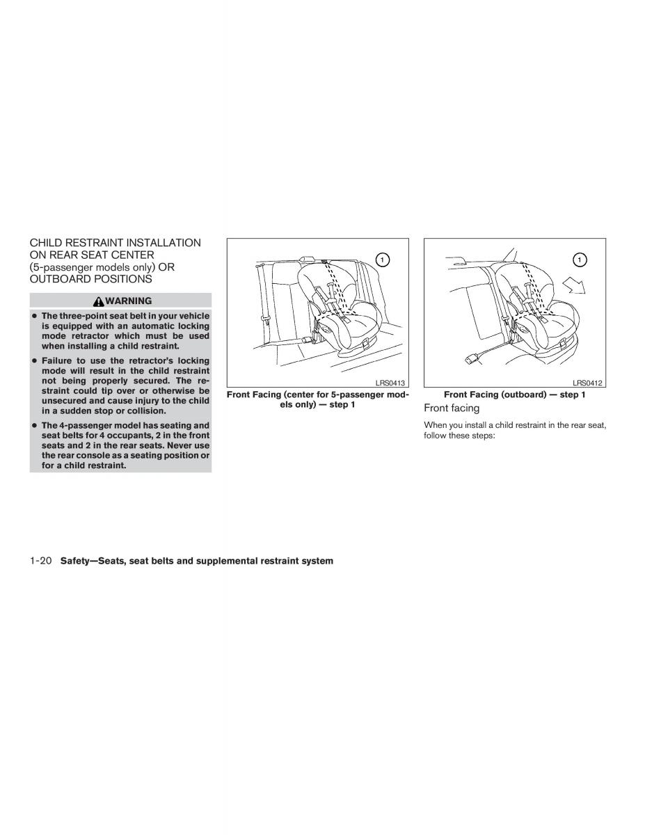 Nissan Maxima VI 6 A34 owners manual / page 36