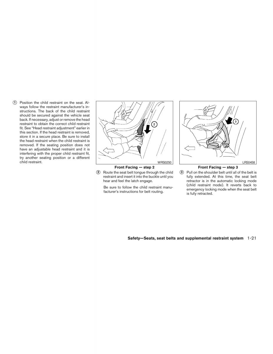 Nissan Maxima VI 6 A34 owners manual / page 37