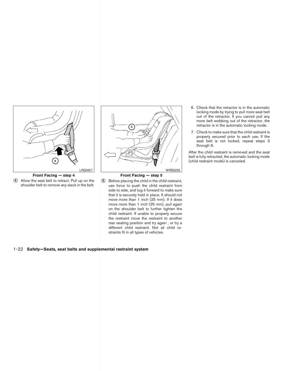 Nissan Maxima VI 6 A34 owners manual / page 38