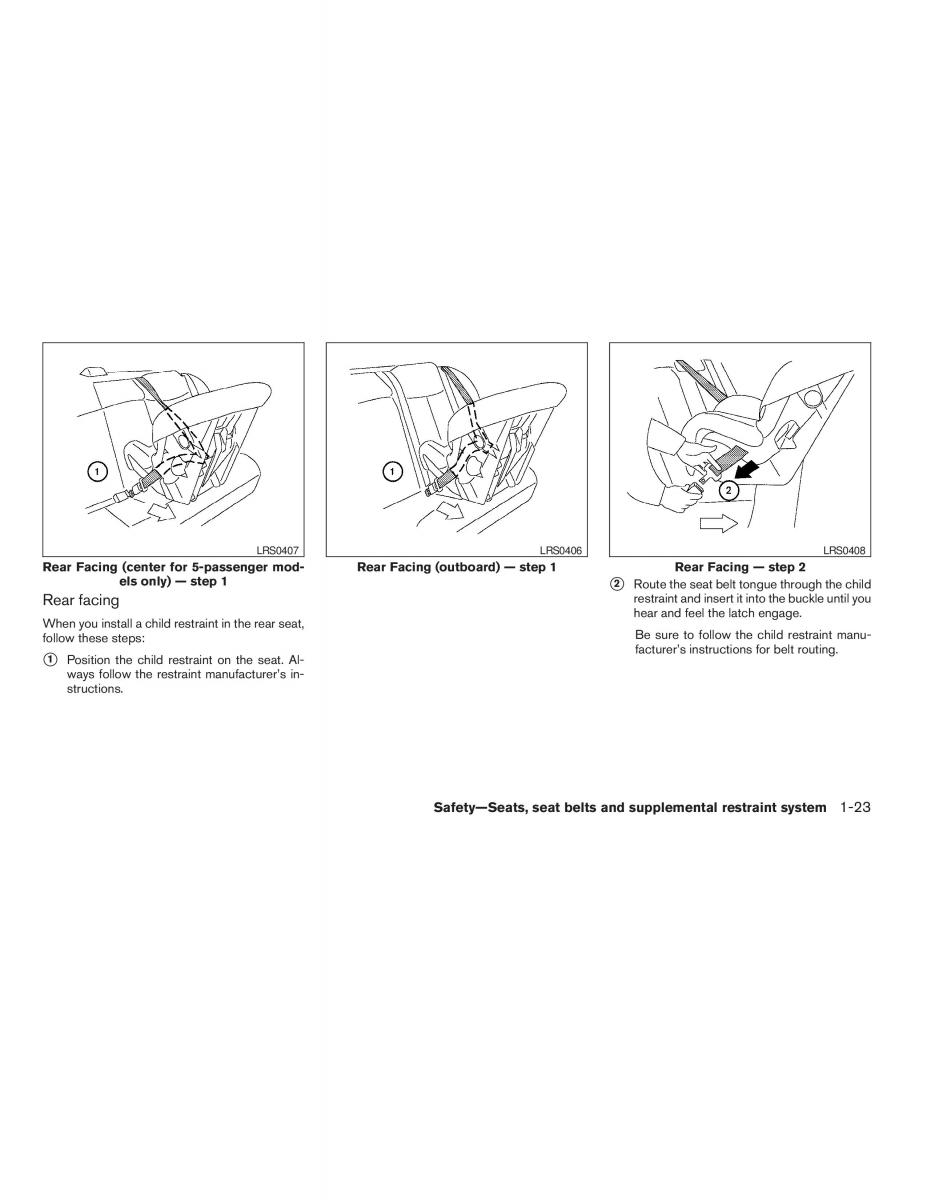 Nissan Maxima VI 6 A34 owners manual / page 39