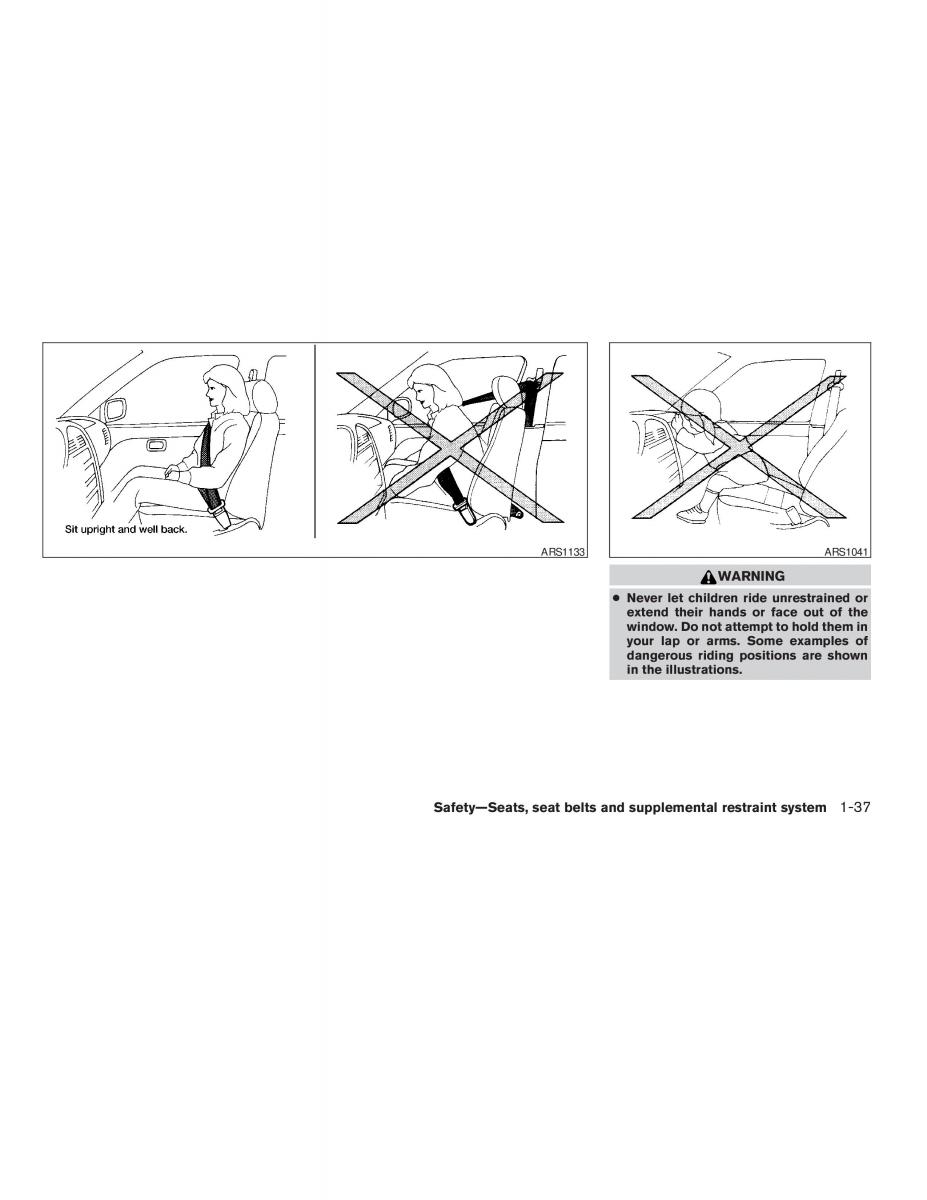 Nissan Maxima VI 6 A34 owners manual / page 53