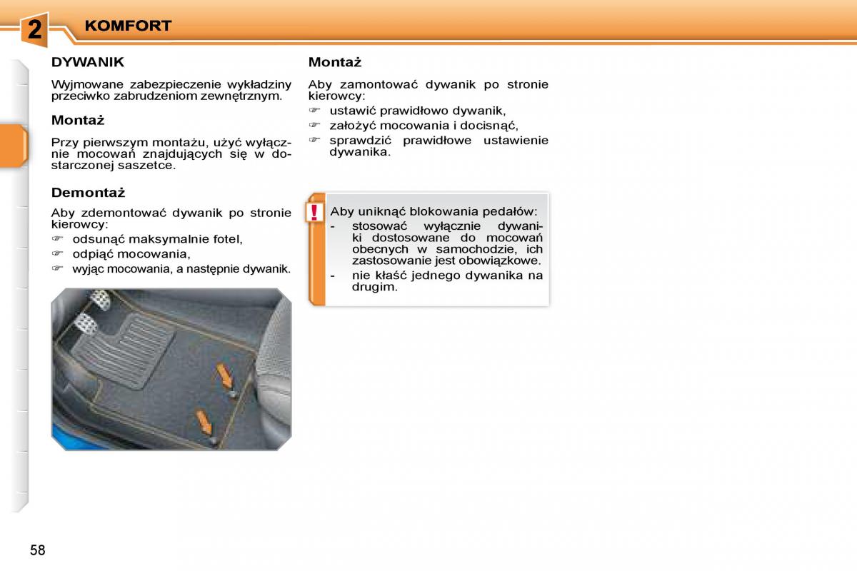 manual  Peugeot 207 instrukcja / page 61