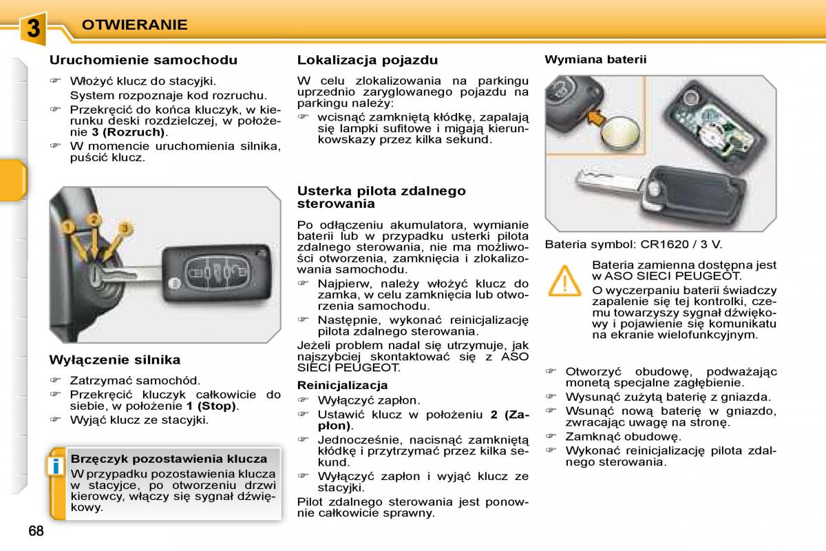 manual  Peugeot 207 instrukcja / page 74