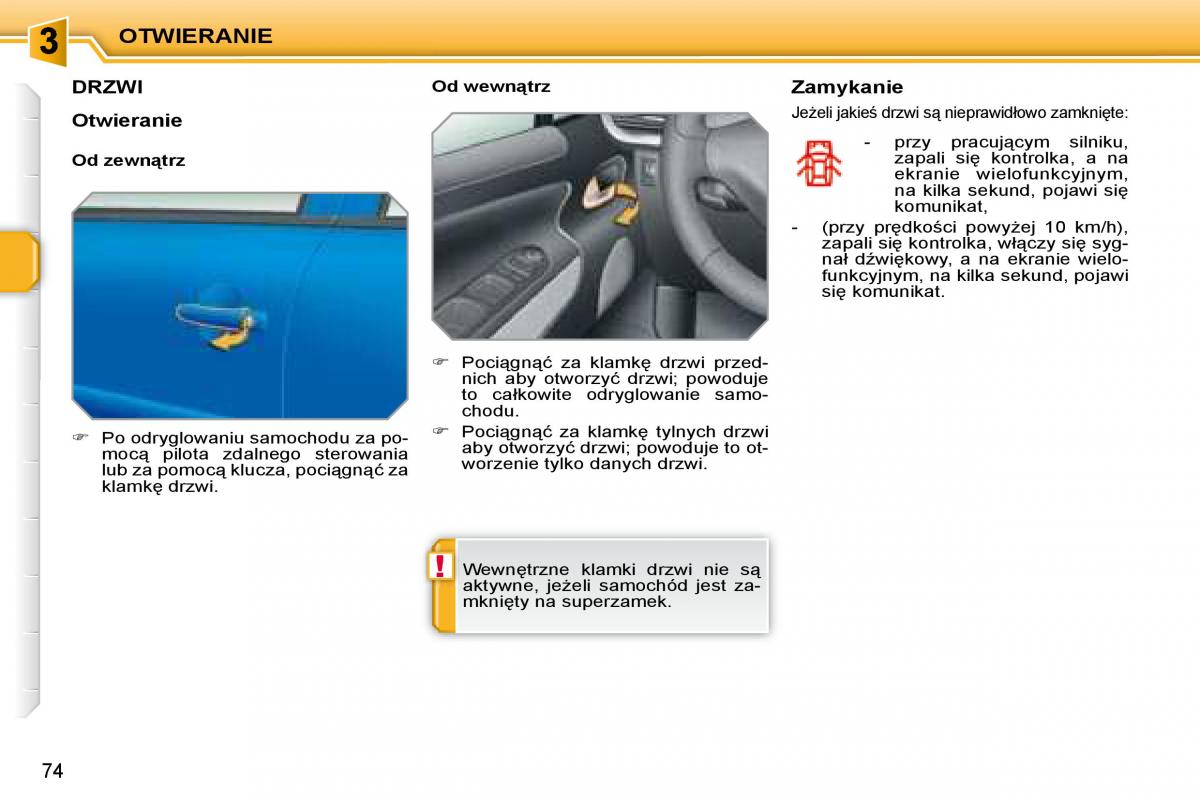 Peugeot 207 instrukcja obslugi / page 83