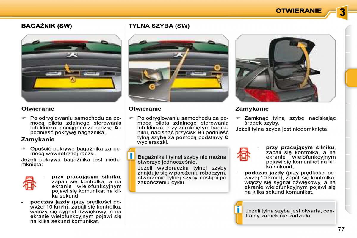 Peugeot 207 instrukcja obslugi / page 87