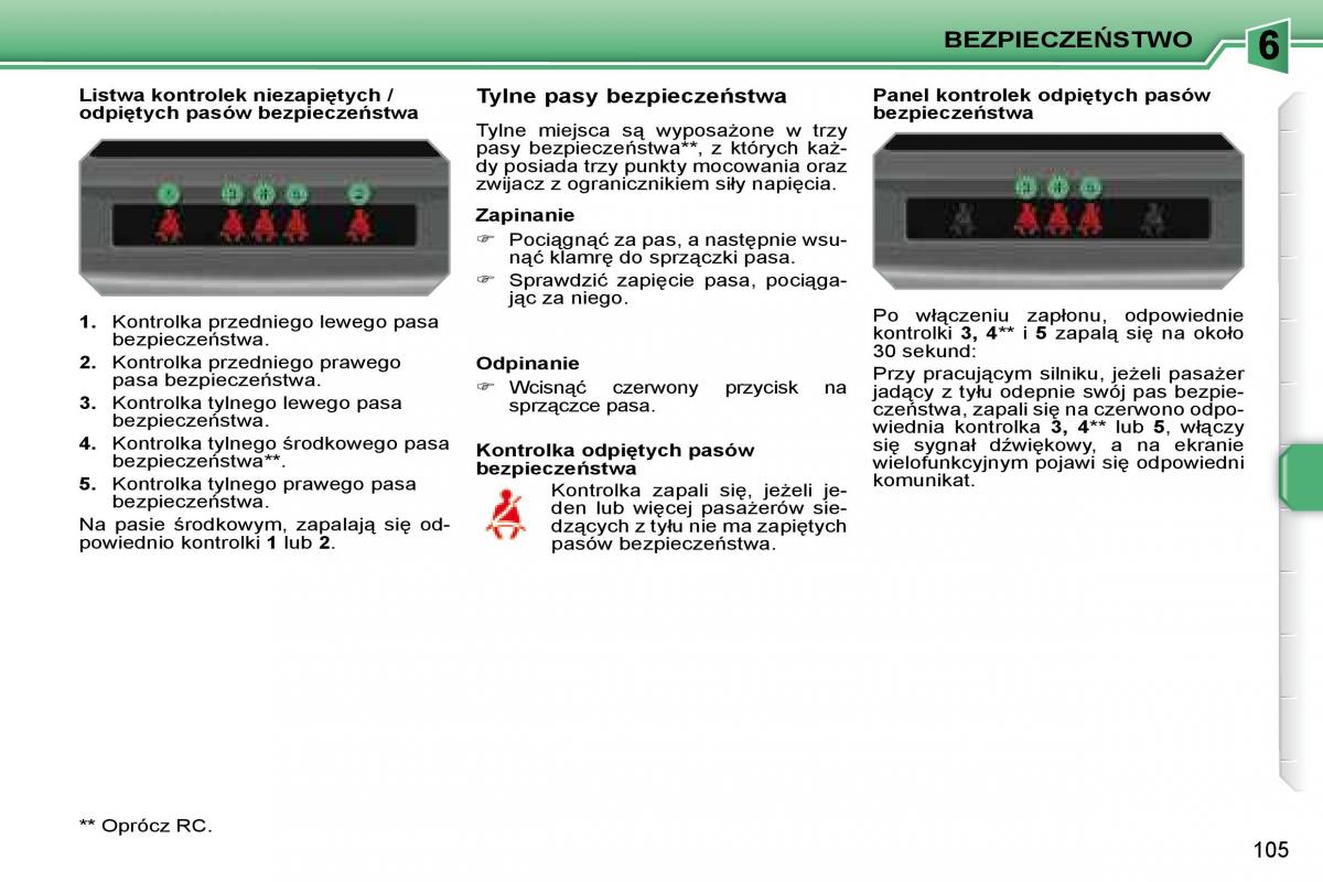 manual  Peugeot 207 instrukcja / page 117