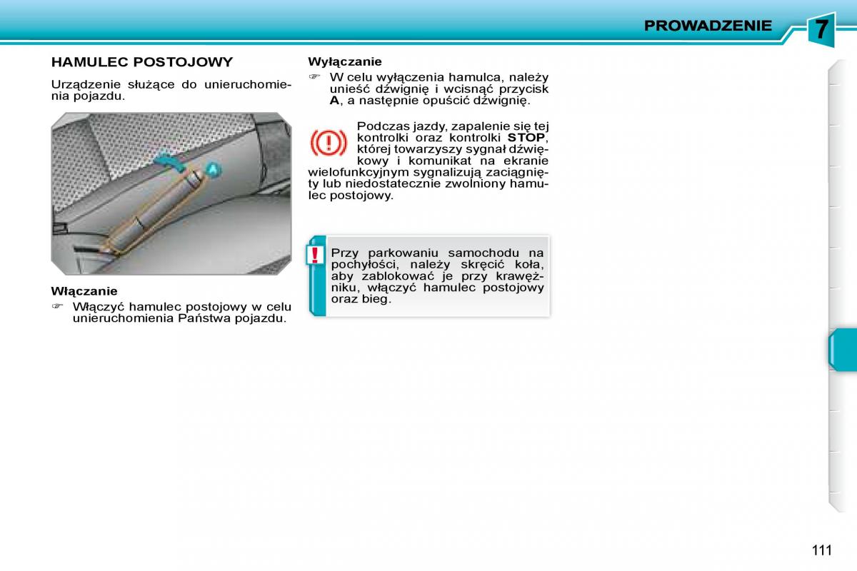 Peugeot 207 instrukcja obslugi / page 123