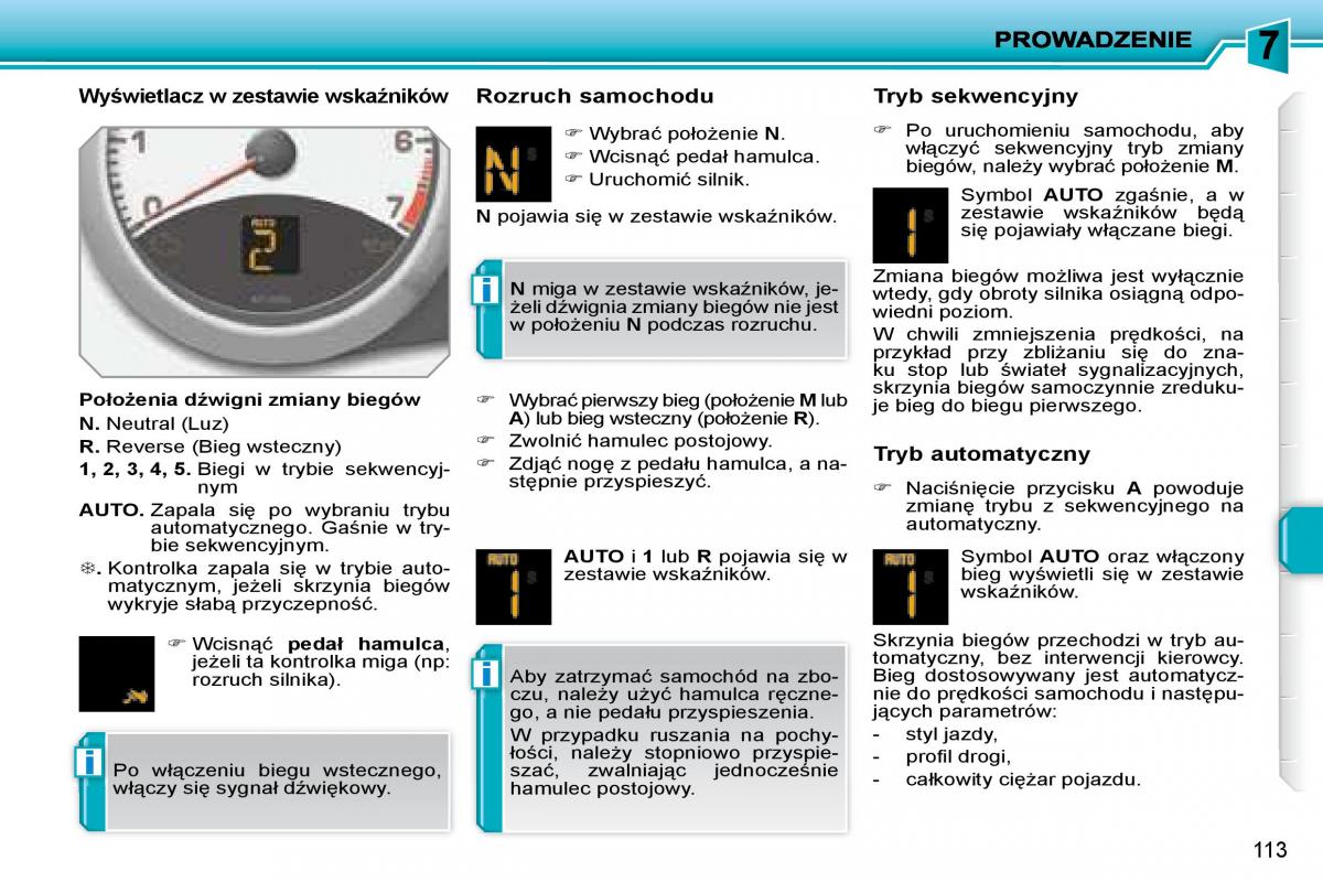 Peugeot 207 instrukcja obslugi / page 125