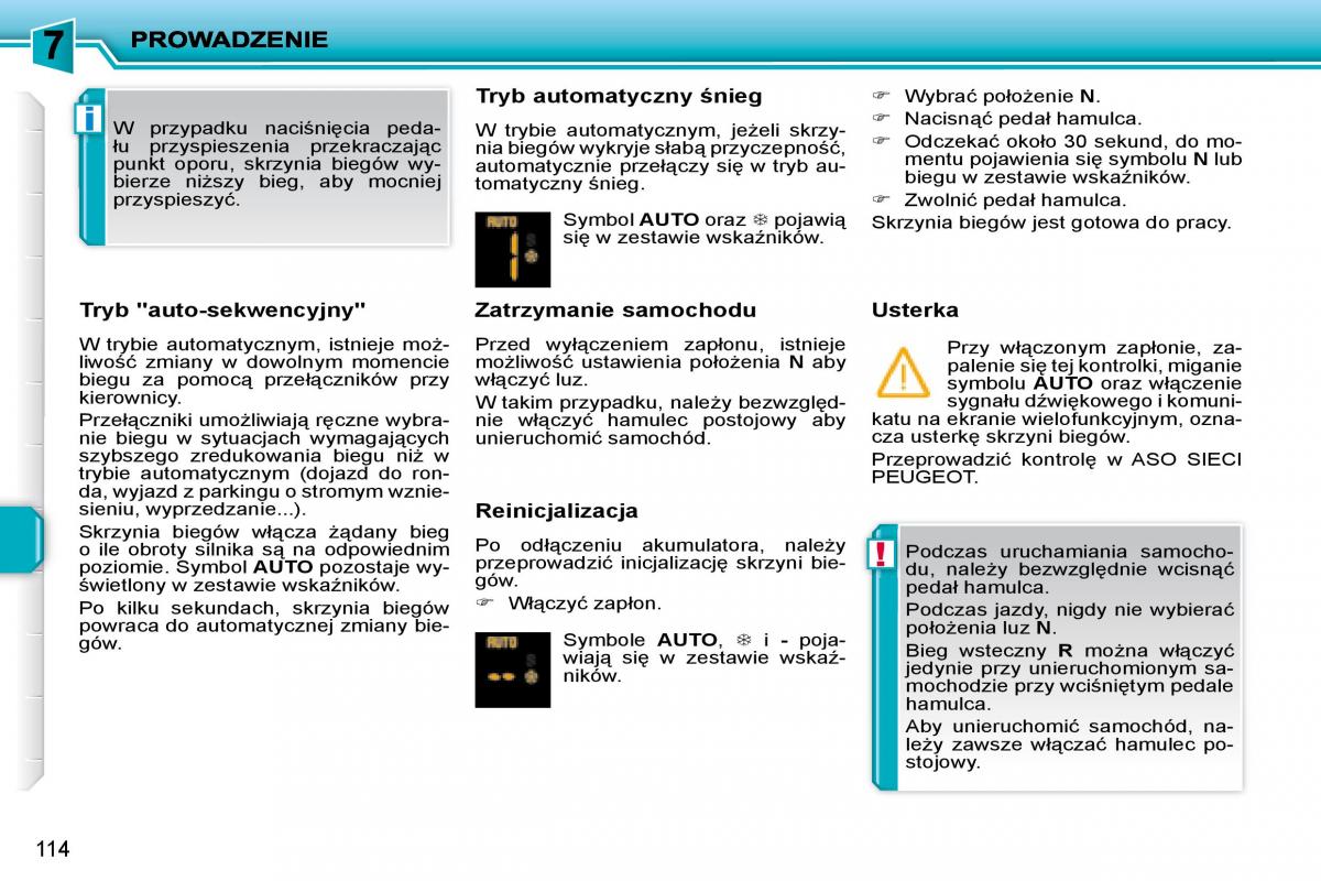 Peugeot 207 instrukcja obslugi / page 126