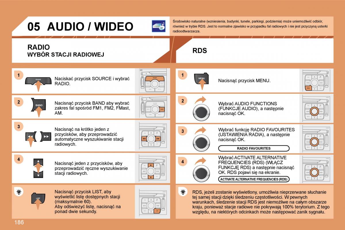 manual  Peugeot 207 instrukcja / page 199