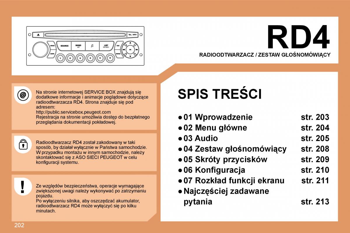 Peugeot 207 instrukcja obslugi / page 218