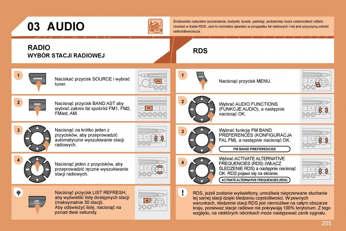 manual  Peugeot 207 instrukcja / page 221