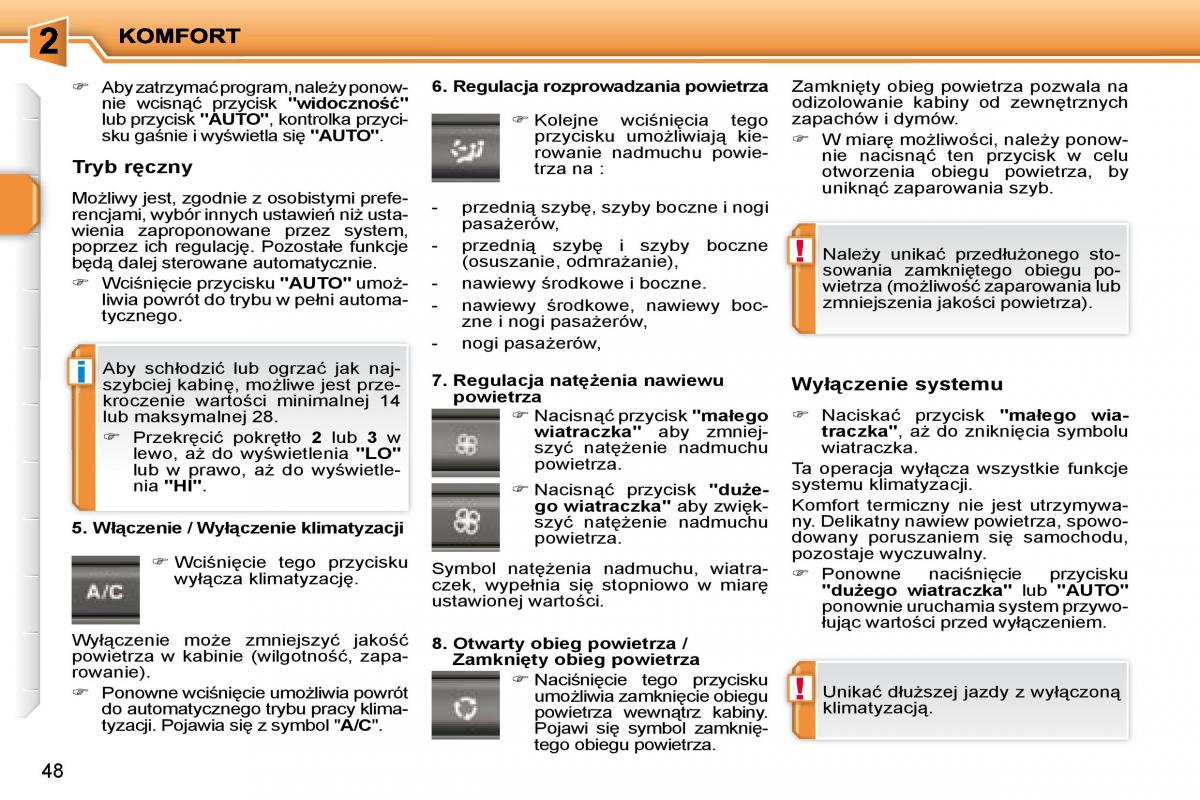 manual  Peugeot 207 instrukcja / page 49