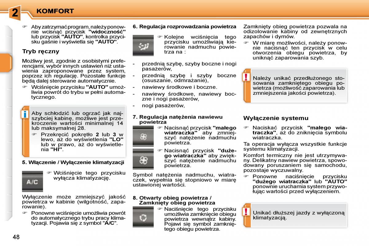 Peugeot 207 instrukcja obslugi / page 49