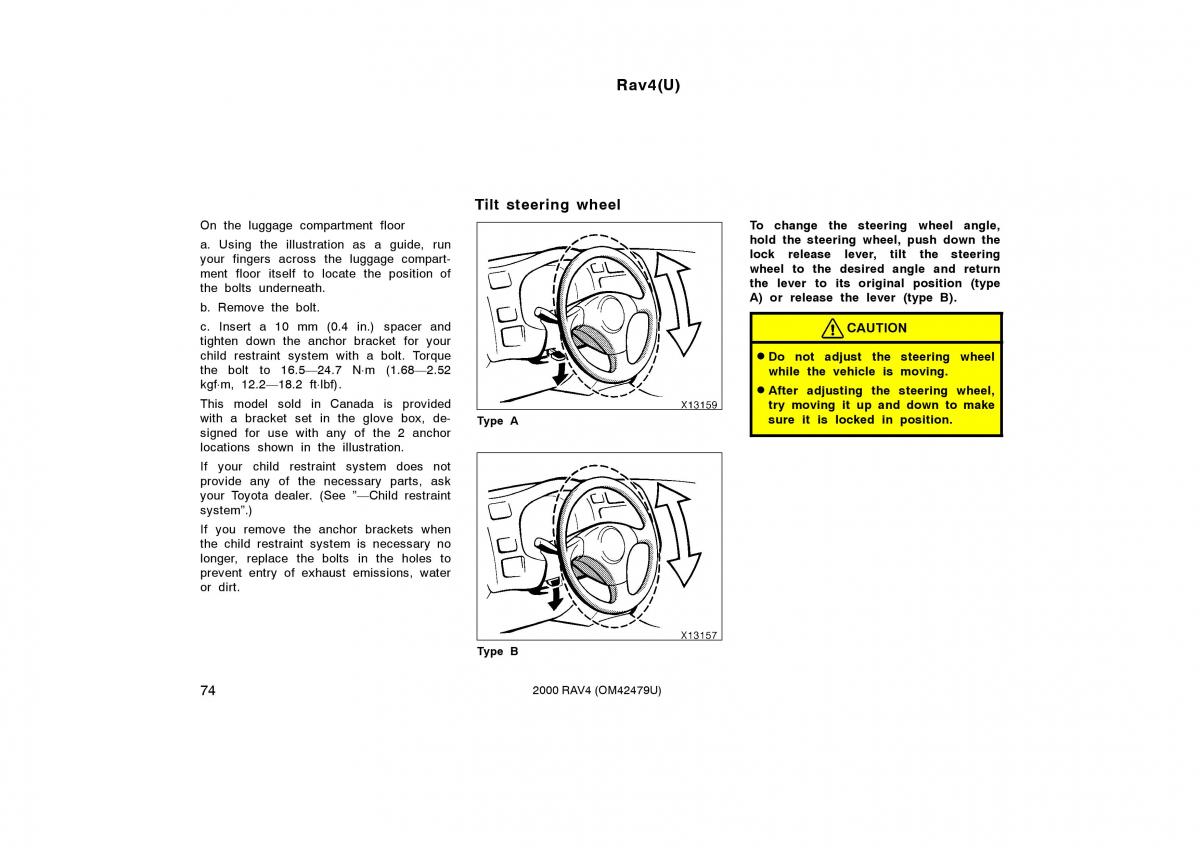 Toyota Rav4 II 2 owners manual / page 82