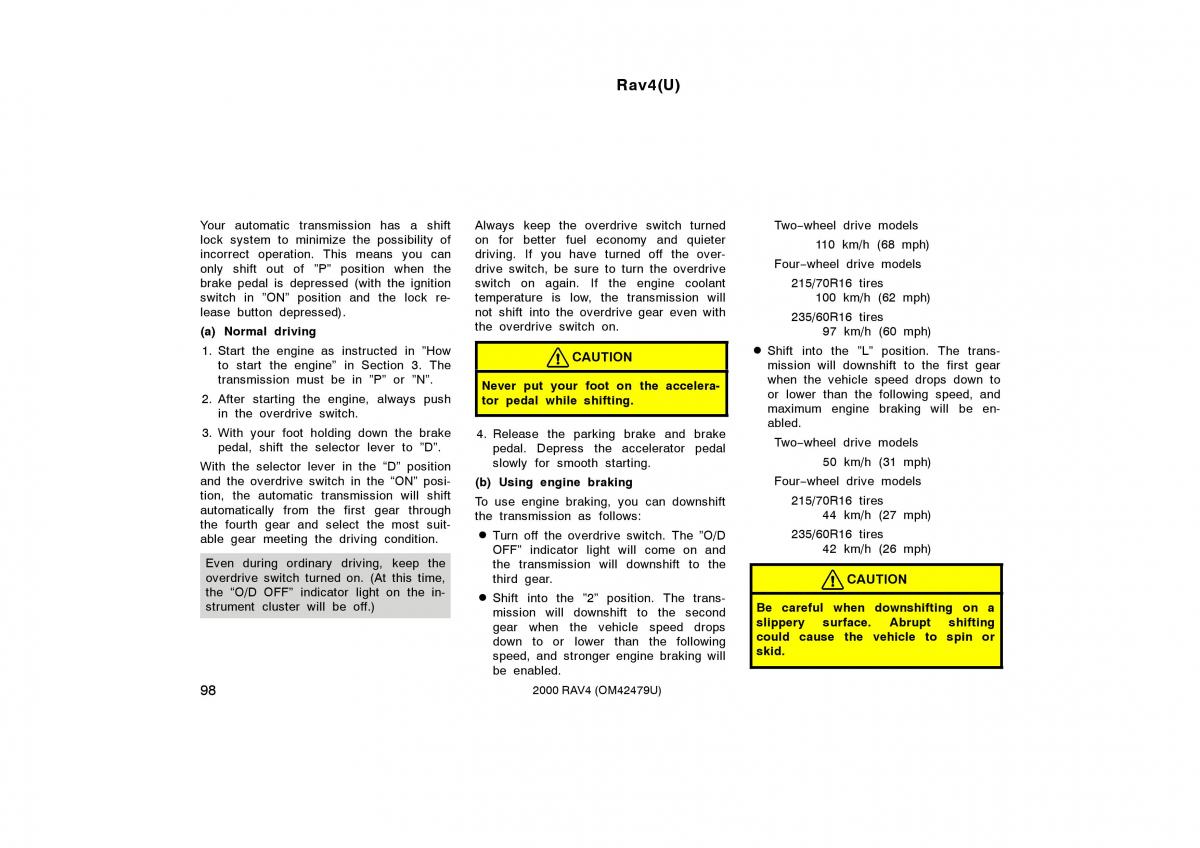 Toyota Rav4 II 2 owners manual / page 106