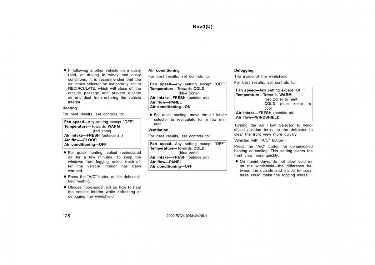 Toyota Rav4 II 2 owners manual / page 136