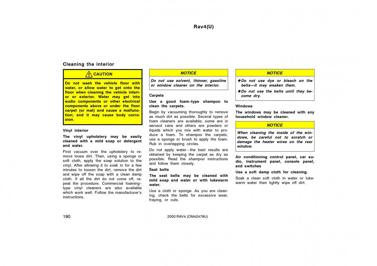 Toyota Rav4 II 2 owners manual / page 198