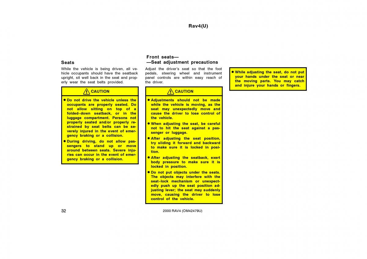 Toyota Rav4 II 2 owners manual / page 40