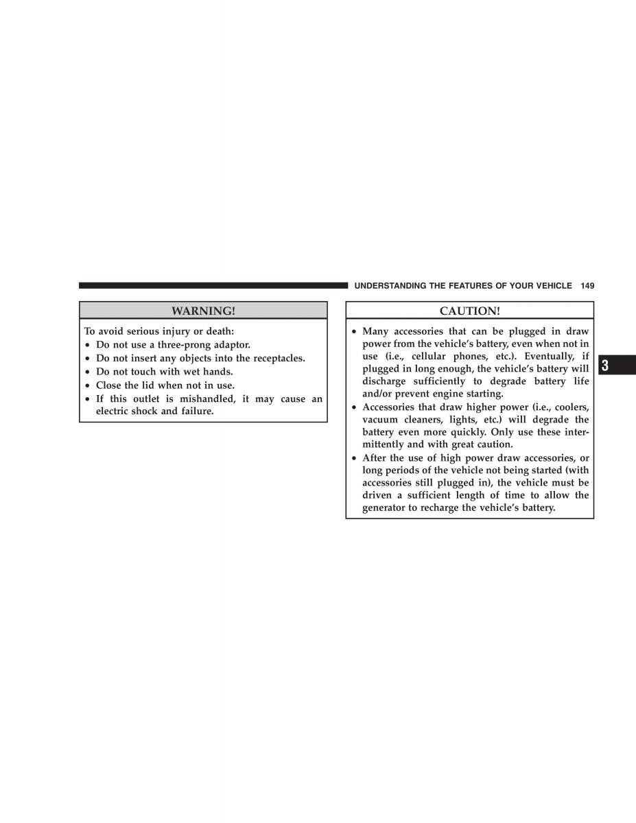 manual  Jeep Patriot owners manual / page 151