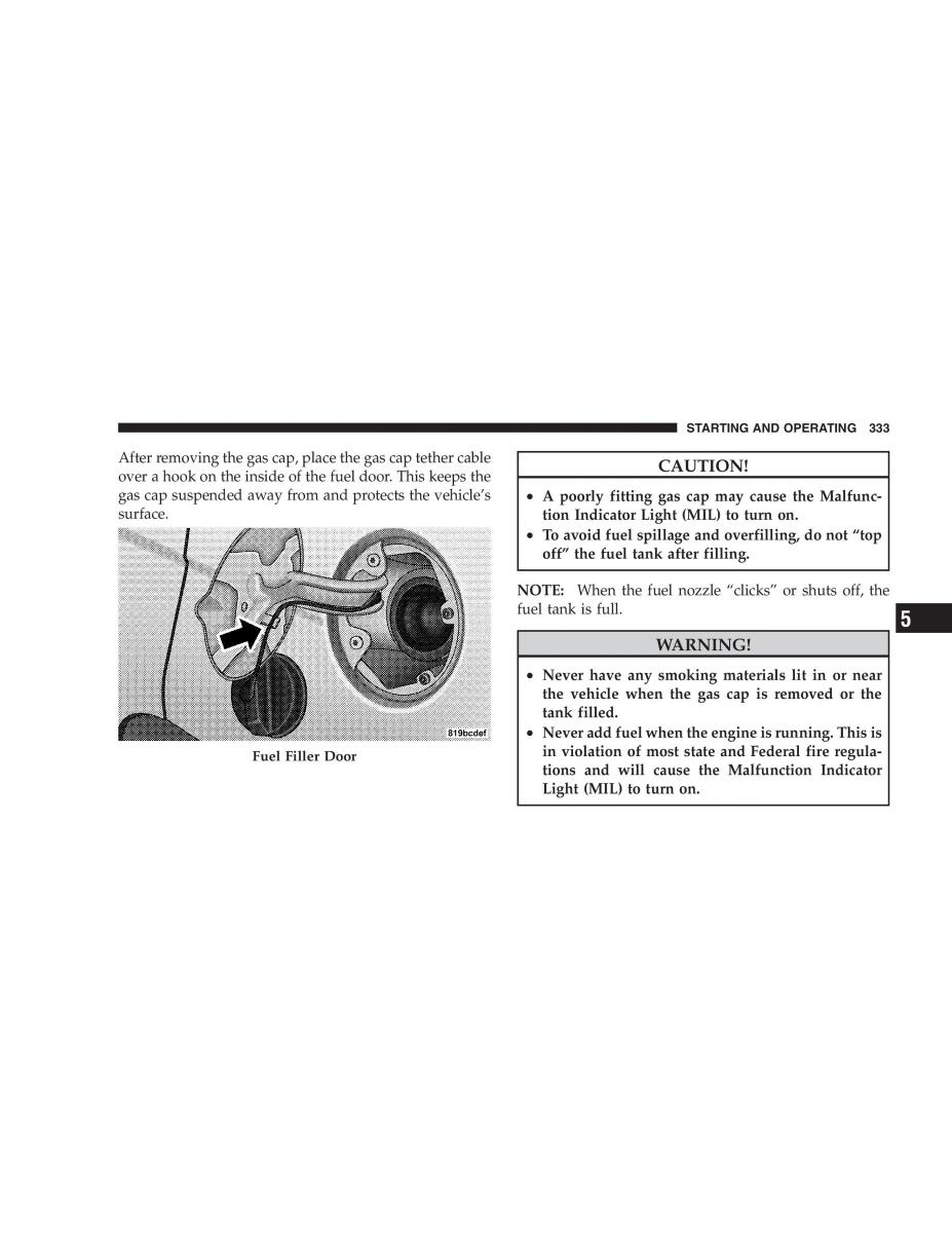 manual  Jeep Patriot owners manual / page 335