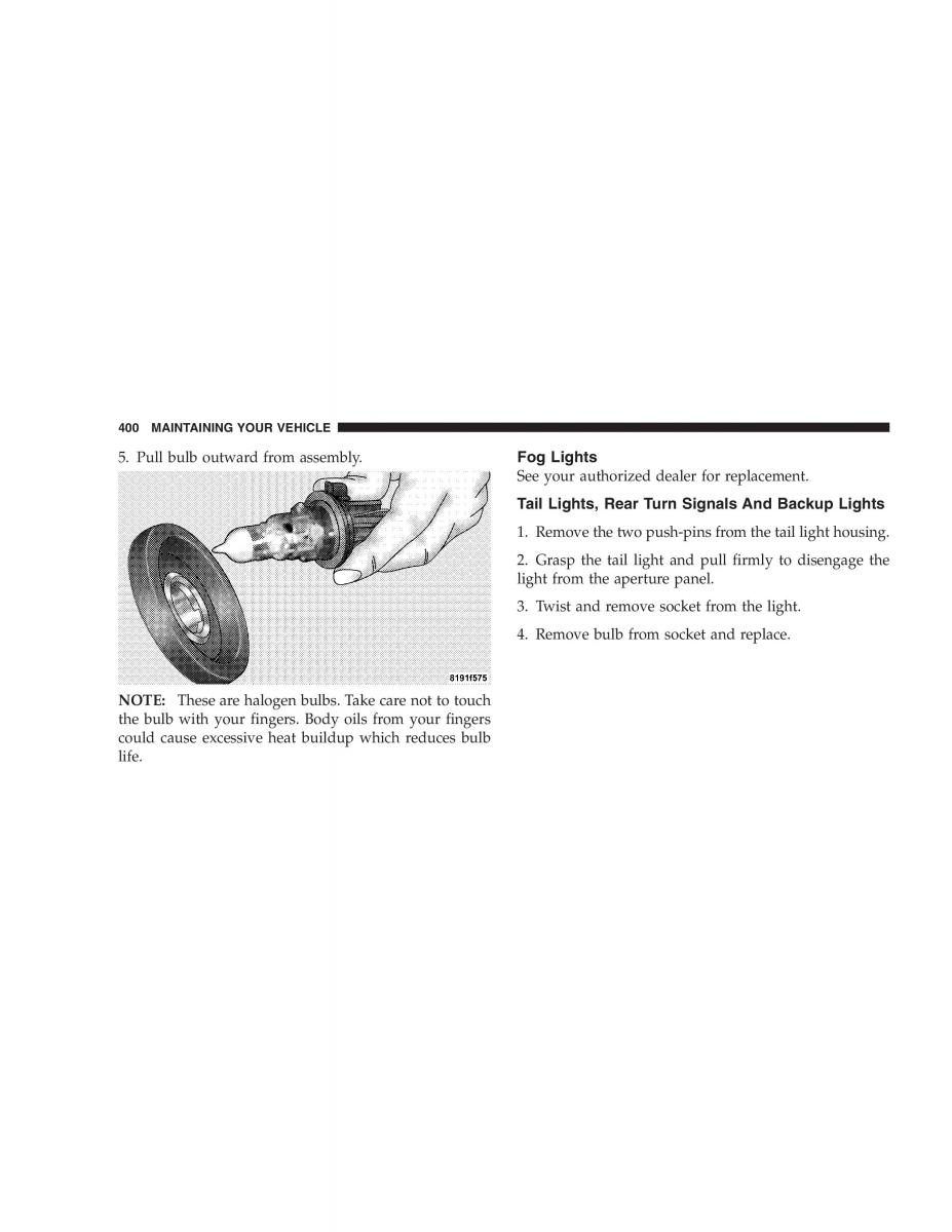 manual  Jeep Patriot owners manual / page 402