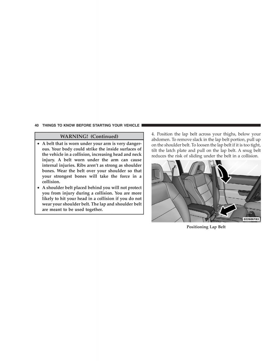 manual  Jeep Patriot owners manual / page 42