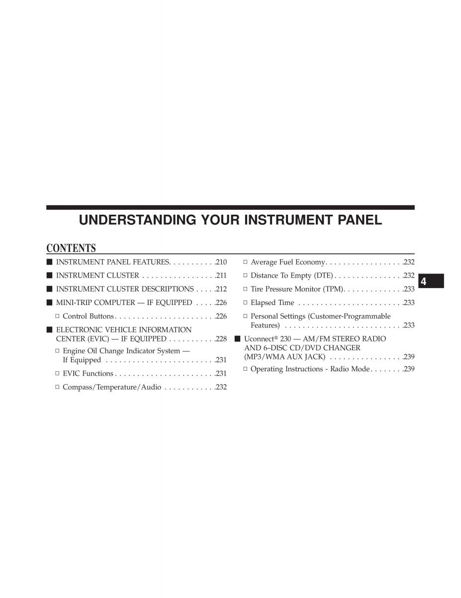 Jeep Patriot owners manual / page 209