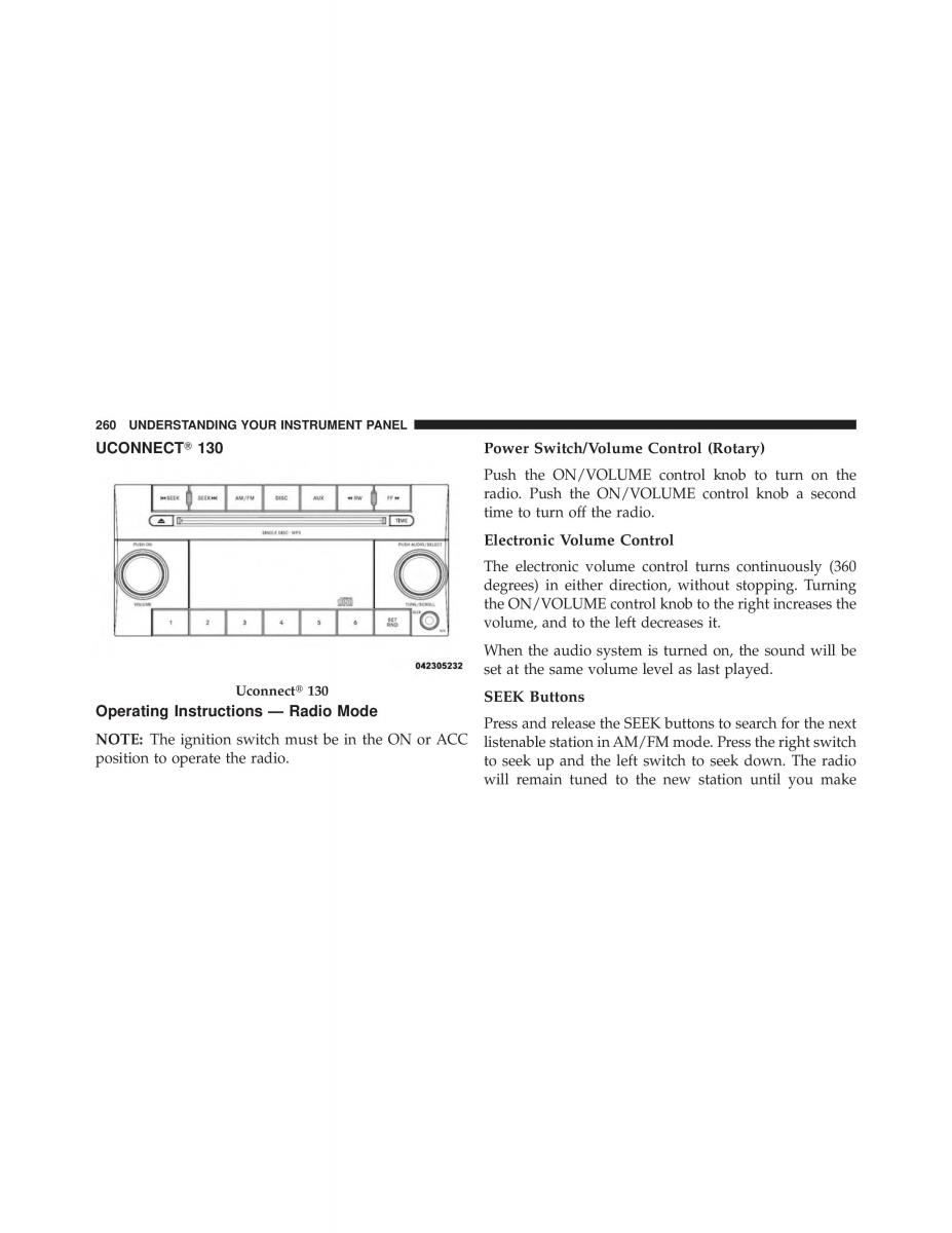 Jeep Patriot owners manual / page 262