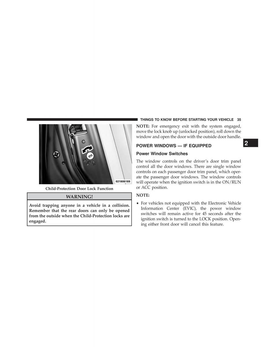 Jeep Patriot owners manual / page 37