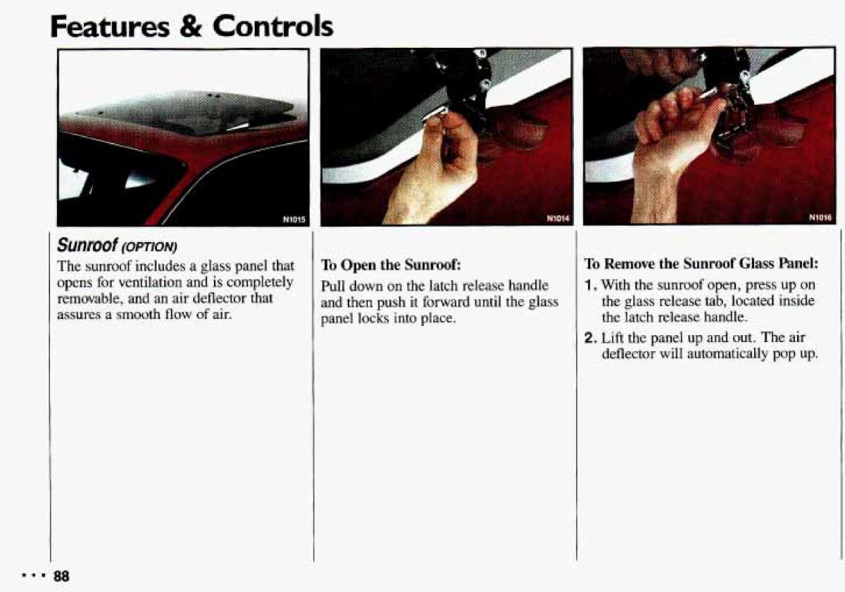 Chevrolet Cavalier II 2 owners manual / page 90