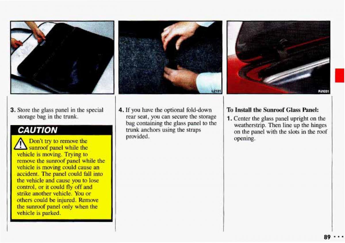 Chevrolet Cavalier II 2 owners manual / page 91