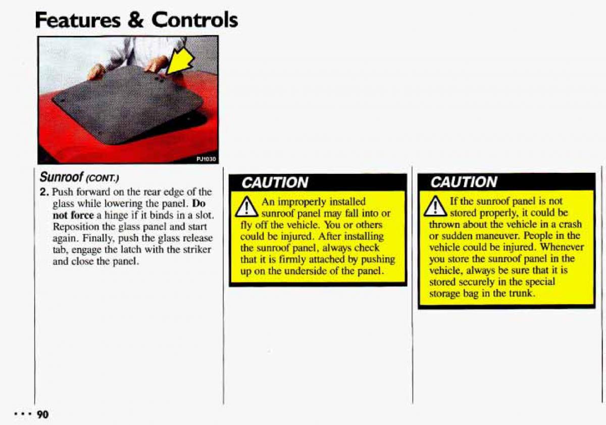 Chevrolet Cavalier II 2 owners manual / page 92