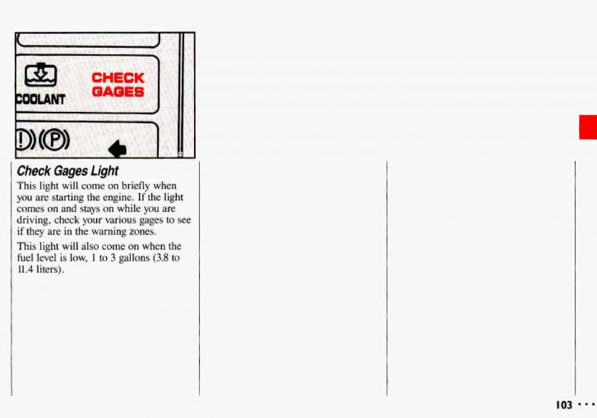 Chevrolet Cavalier II 2 owners manual / page 105