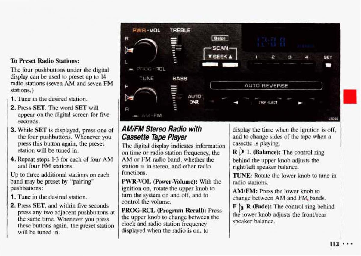 Chevrolet Cavalier II 2 owners manual / page 115