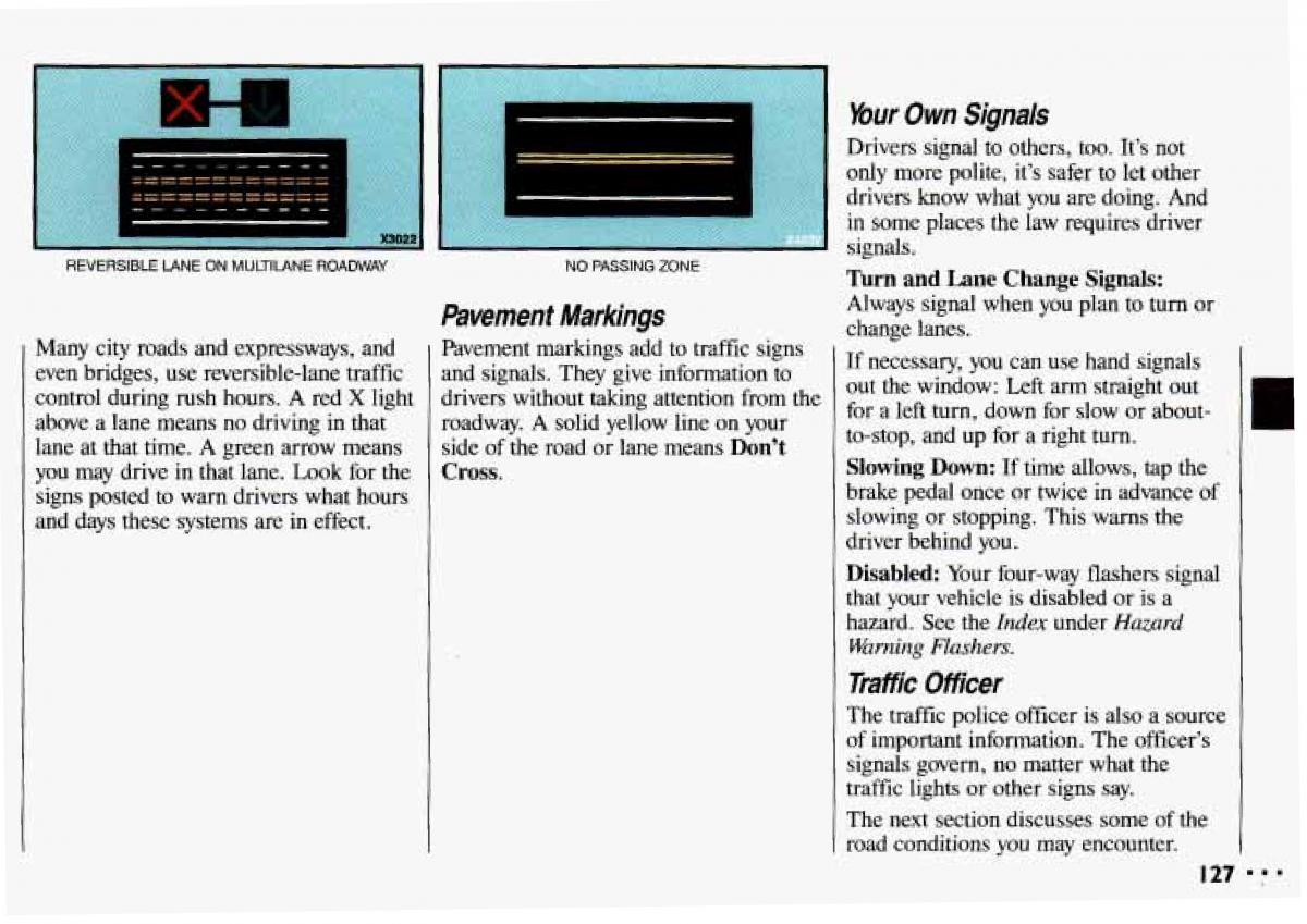 Chevrolet Cavalier II 2 owners manual / page 129