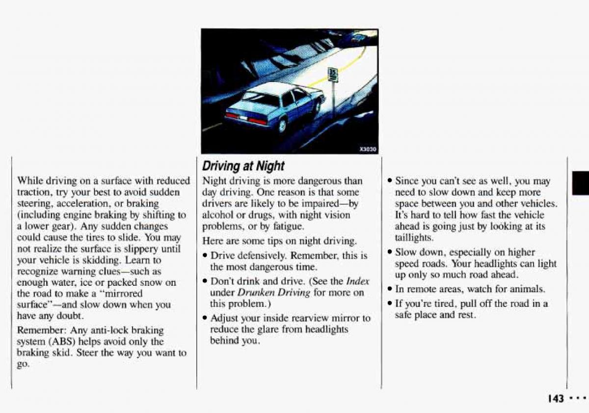 Chevrolet Cavalier II 2 owners manual / page 145