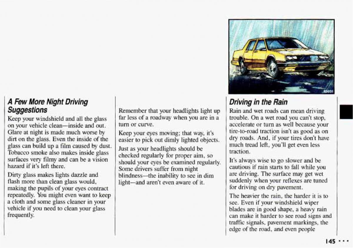 Chevrolet Cavalier II 2 owners manual / page 147